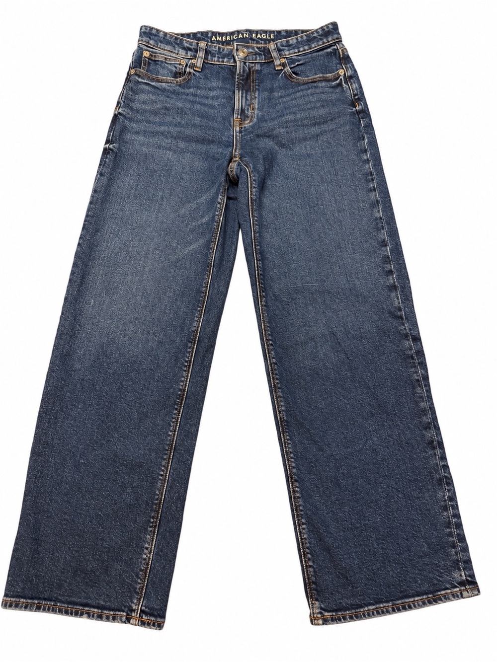 American Eagle Stovepipe Jeans Size 2 Regular High Rise Wide Leg Stretch